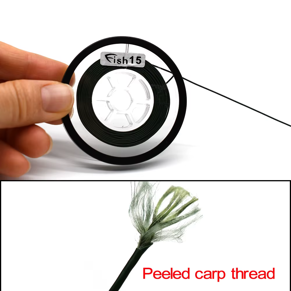 Hooklink Trenzado Verde MNFT – Rigidez para pesca de carpa - imagen 2