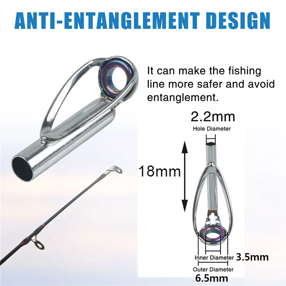 Kit reparación ojos caña – Anillos guía + punta superior de aceroinoxidable - imagen 4