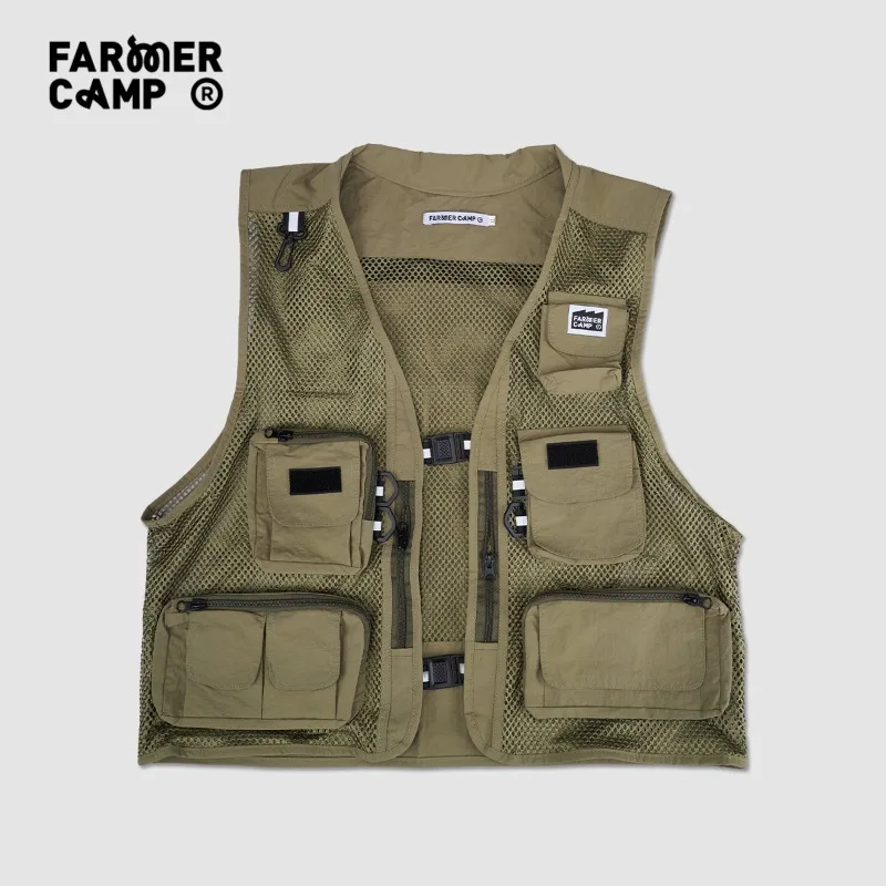 Farmer Camp Chaleco de pesca multifuncional con bolsillo - imagen 4