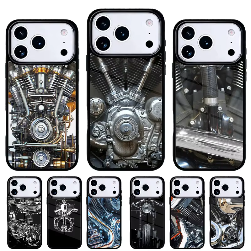 Funda iPhone con diseño de motor de motocicleta