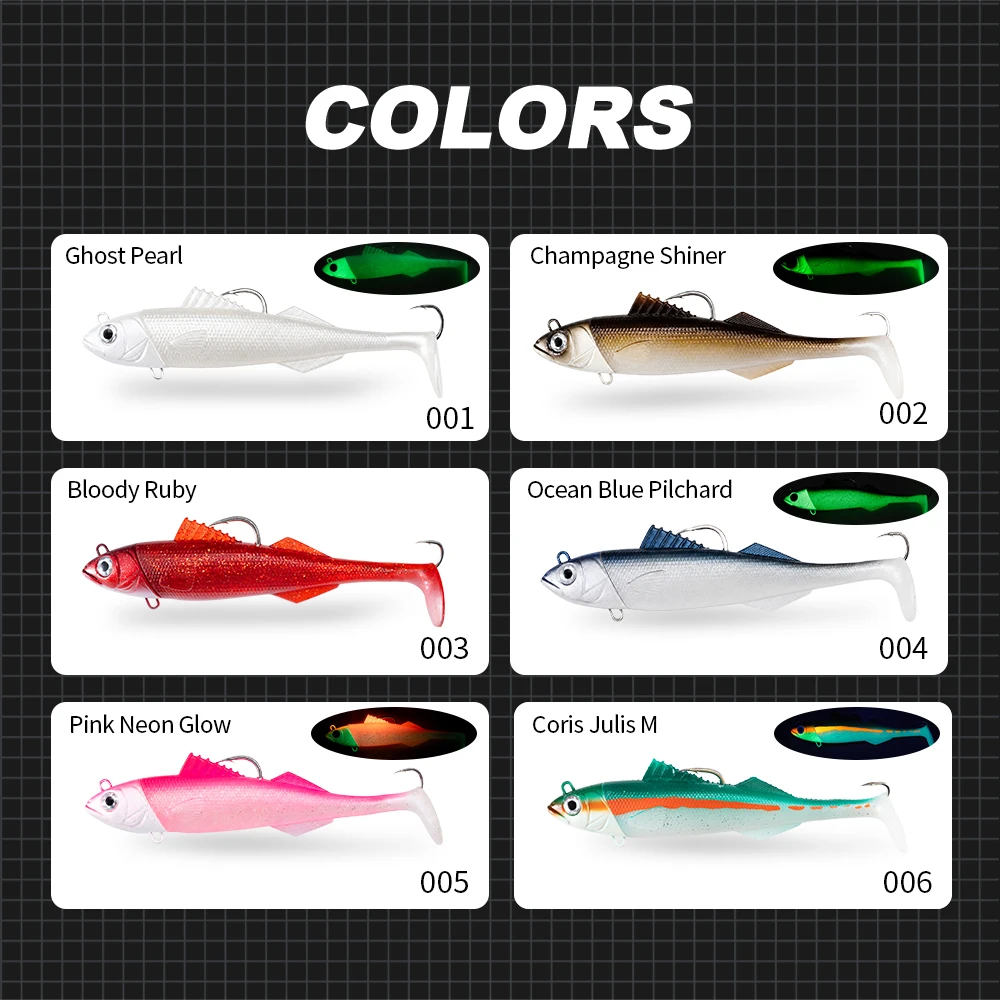 Hunthouse Monster Slayer Jig Head extra anzuelo paddle tail vinilo - imagen 4