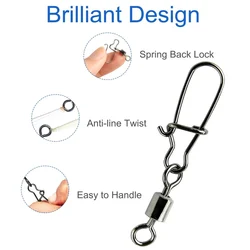 Broche giratorio acero inoxidable 4-12 para conector pesca