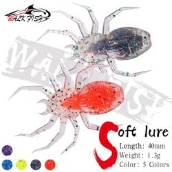 WALK FISH Vinilo 3,5 cm / 1,3 g – Señuelo artificial con lentejuelas láser