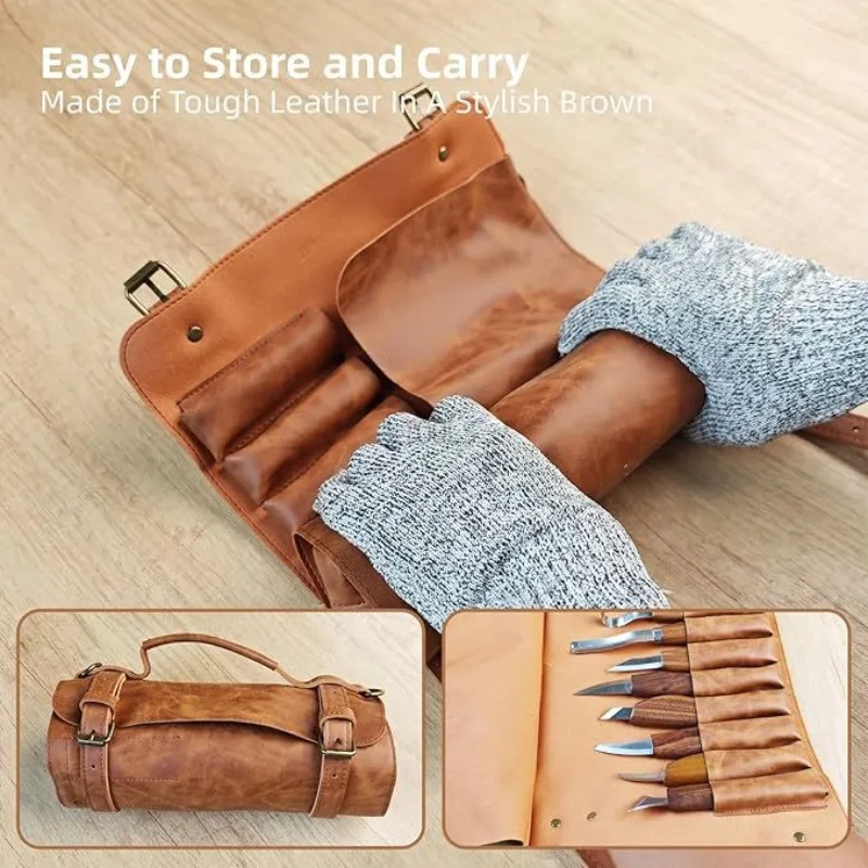 Set de tallado en madera: cuchillos manuales y limas para principiantes - imagen 2