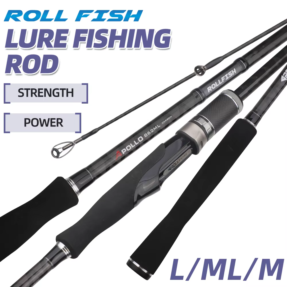 ROLLFISH Caña Jigging Fibra Carbono para agua salada – calamar y pulpo
