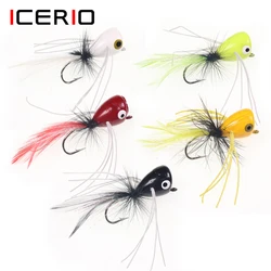Señuelos de mosca ICERIO topwater para lubina trucha salmón perca