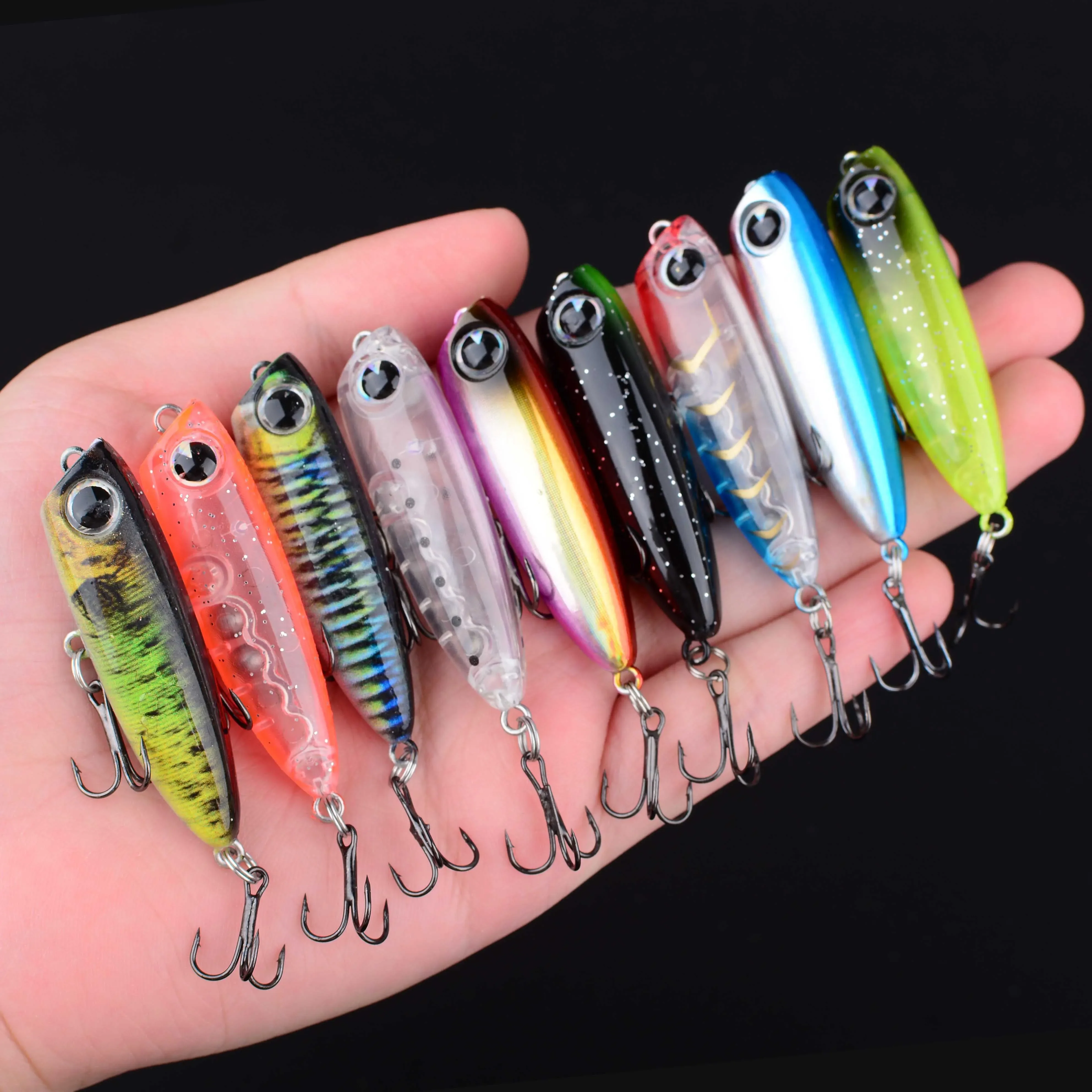Wobblers Minnow de hundimiento lento para trucha y lubina