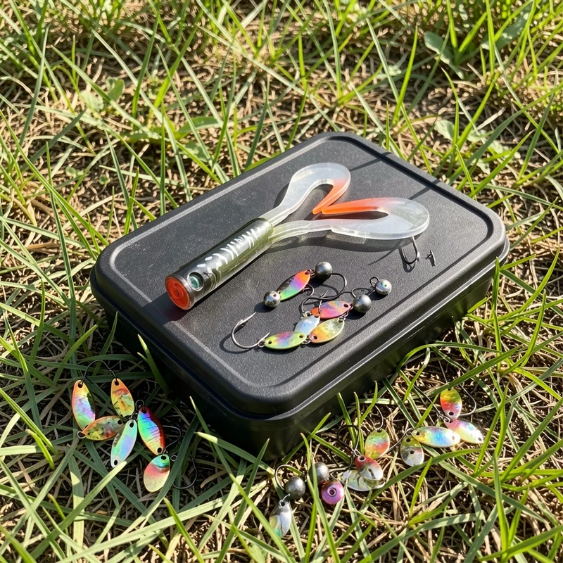 Vivid Jig Trailer para Twin Tail Swimbait: lucios en río - imagen 4