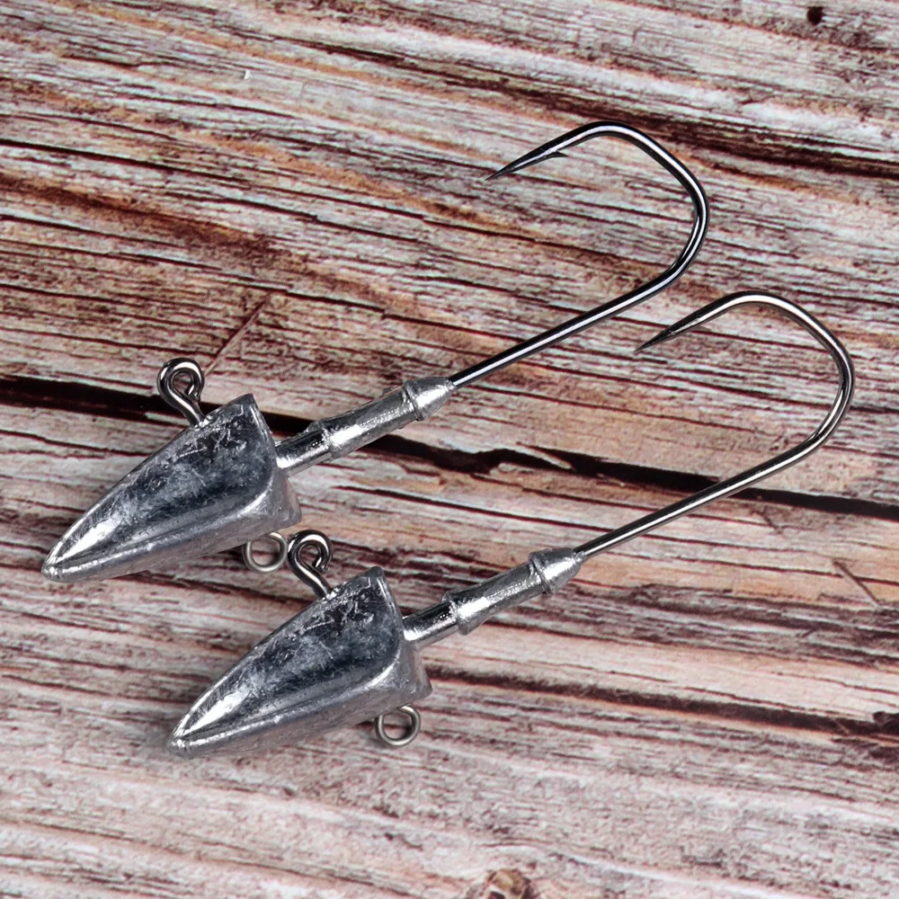 El lote completo de 5 anzuelos jig head TeStar