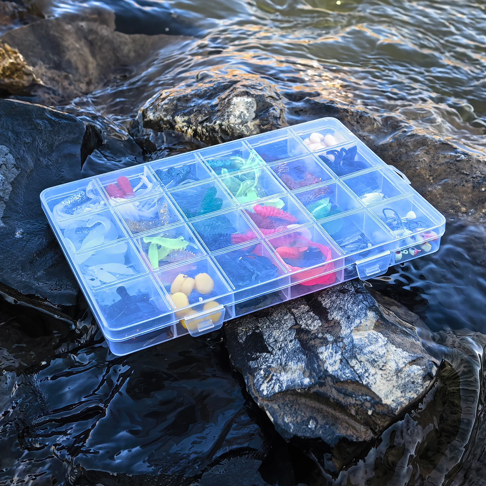 FREE FISHER kit de señuelos blandos con jig head, cucharas metálicas - imagen 5