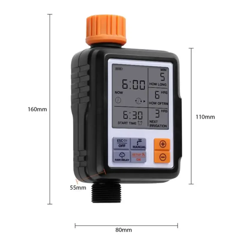 Temporizador de riego automático con pantalla LCD