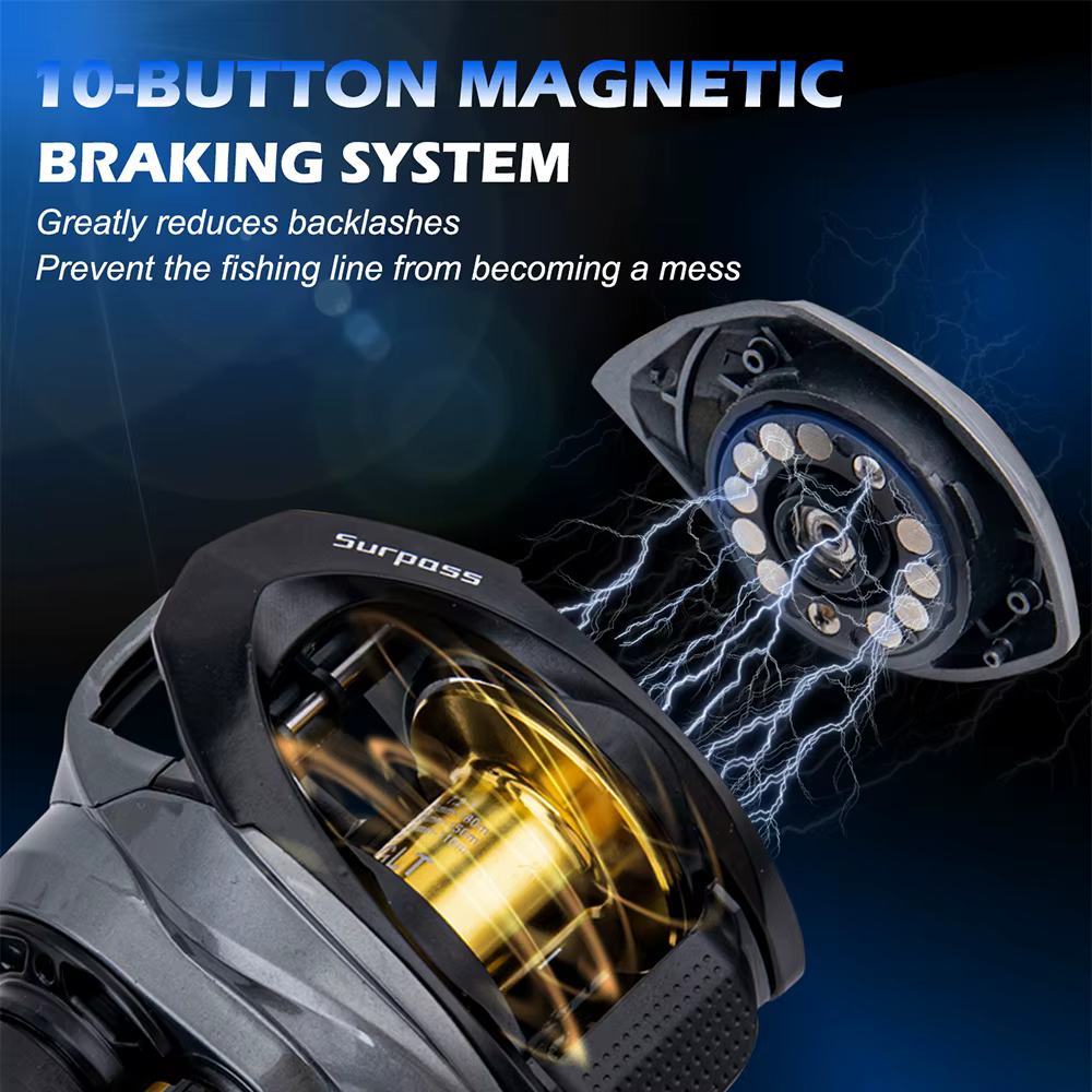 Goture SURPASS – Carrete Baitcasting 7,2:1 + Caña Ultraligera - imagen 3