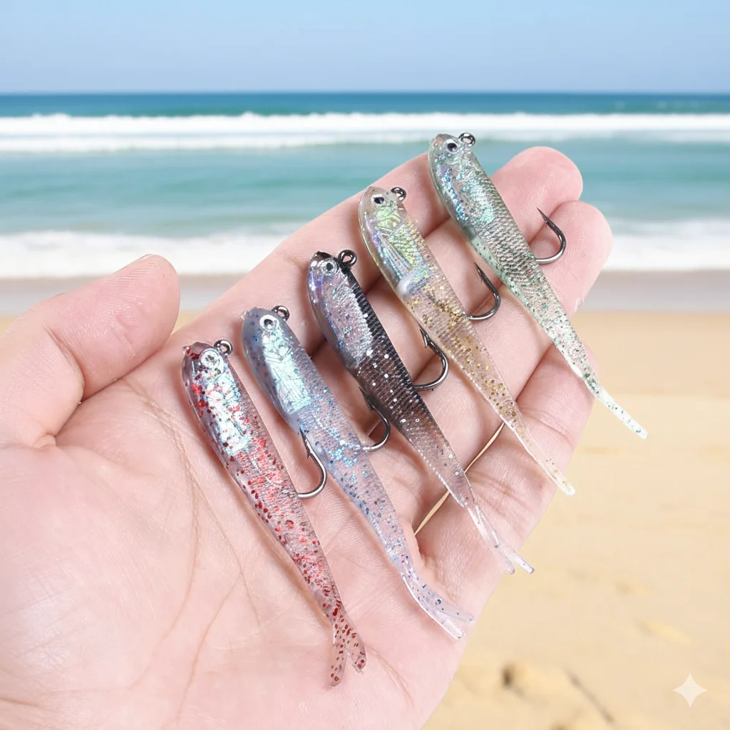 Vinilo Swimbait cola dividida 7,5 cm para lubina, trucha y perca - imagen 3