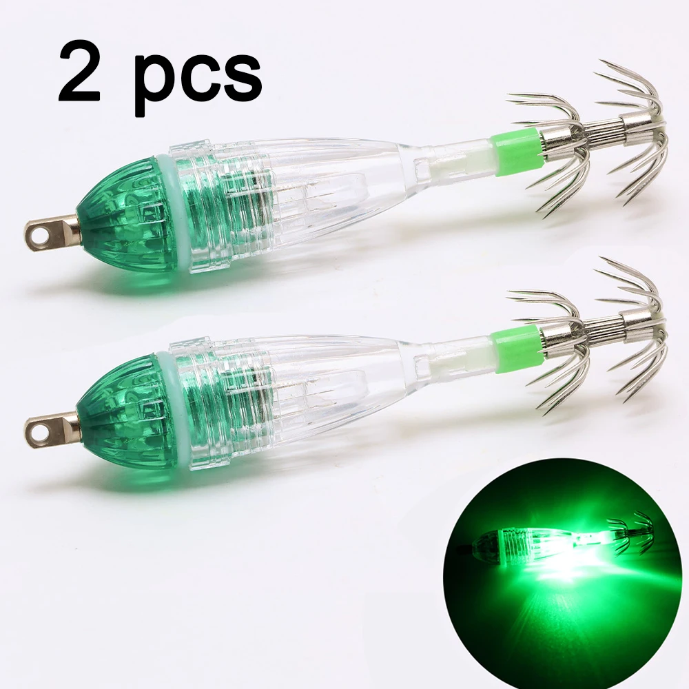 Luz LED mini para pesca de calamar subacuática con cebo intermitente