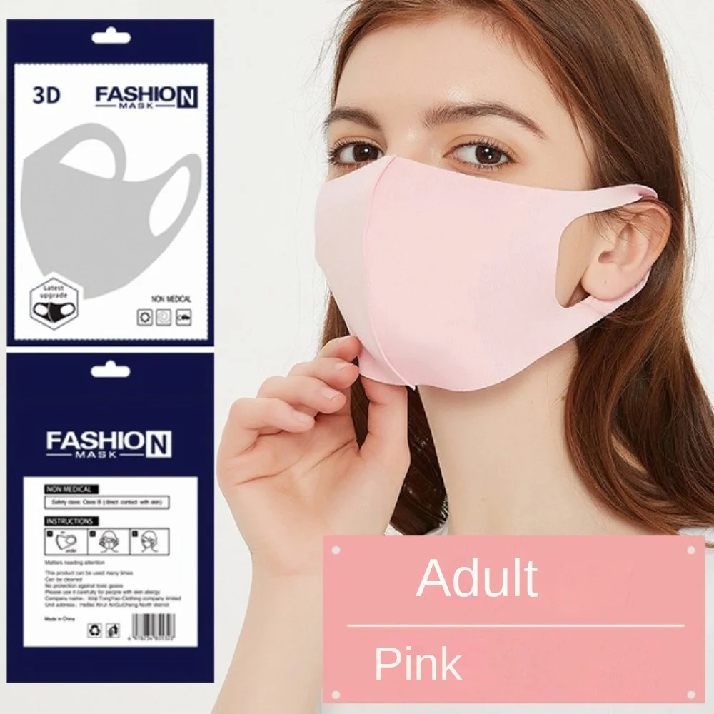 Mascarilla transpirable antipolvo de seda hielo anti-UV lavable