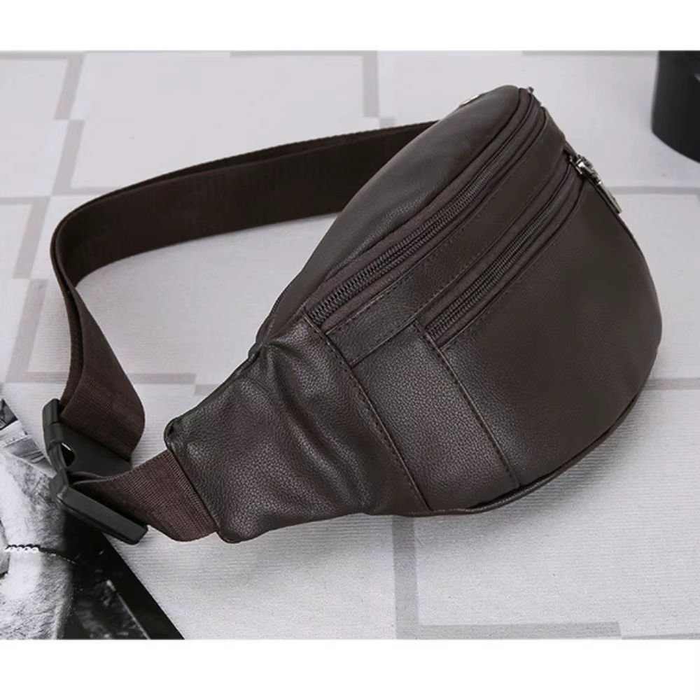 Bolsa de Cintura Impermeable de Cuero para Exteriores y Negocios - imagen 3