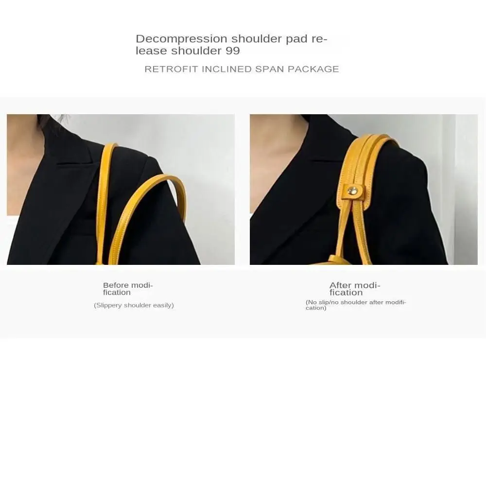 Correa de cuero ancha acolchada con clip para bolso de mujer