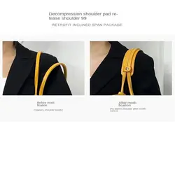 Correa de cuero ancha acolchada con clip para bolso de mujer