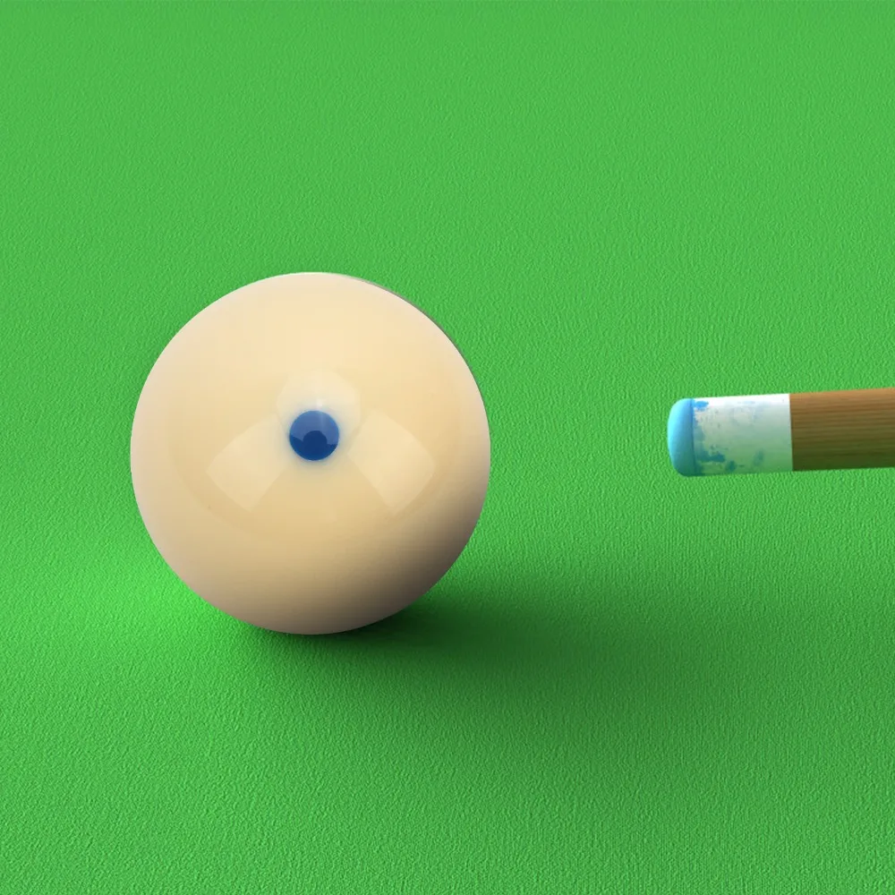 Bola billar de entrenamiento azul y blanca con puntos - imagen 2