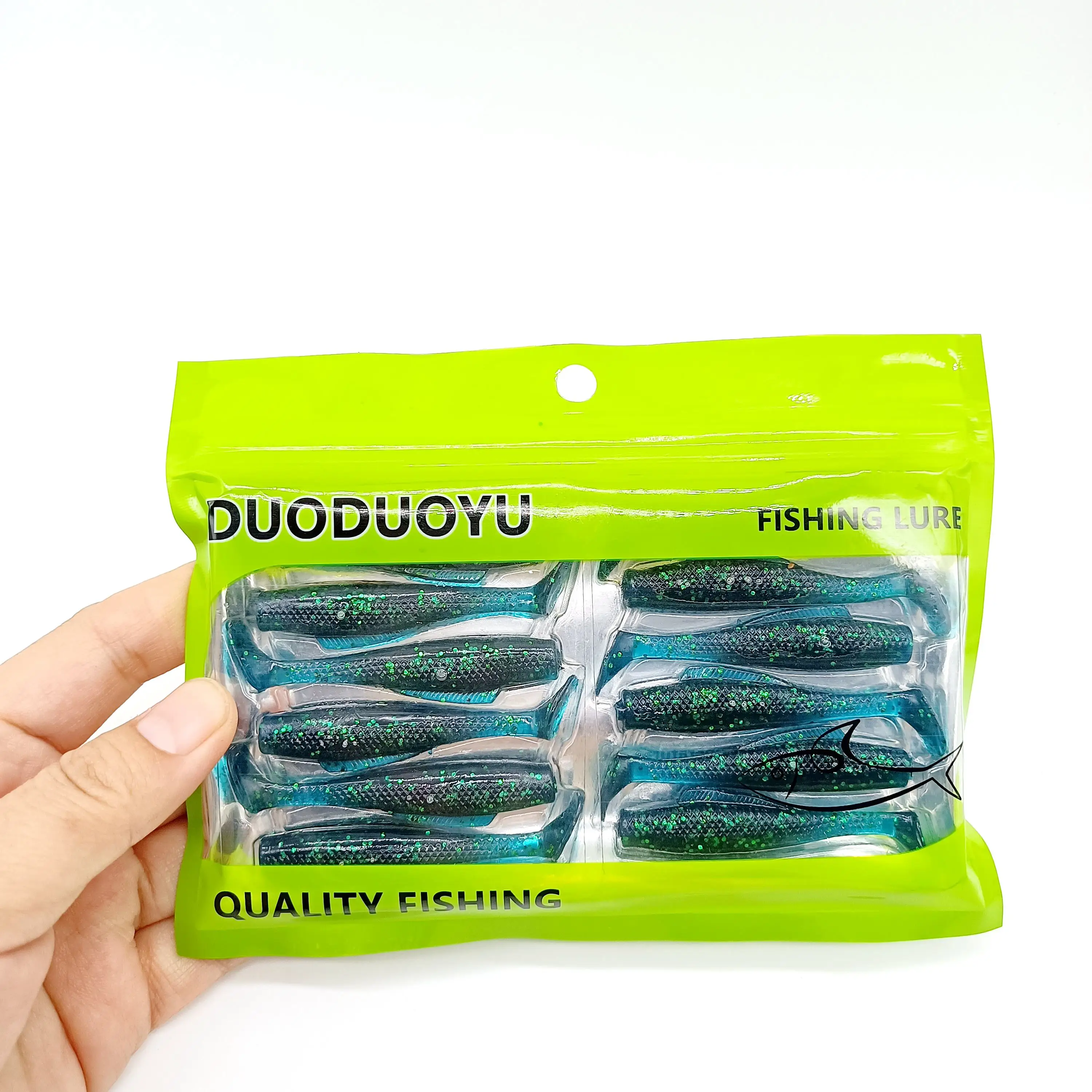 Señuelo DUODUOYU en acción mostrando el perfil en el agua