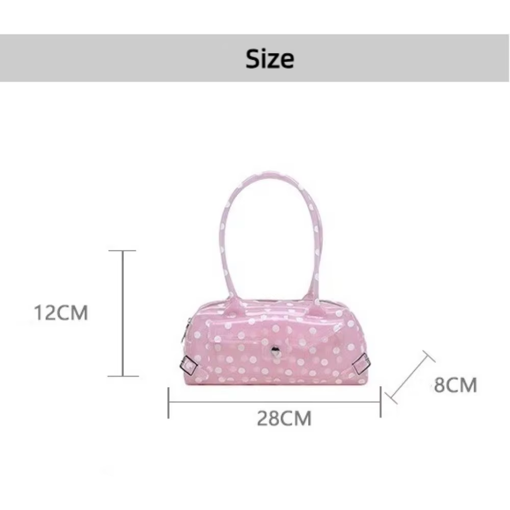 Bolso transparente caramelo con puntos