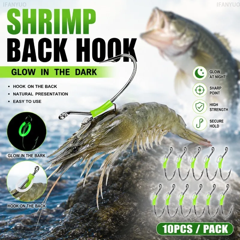 Kit pesca camarón vivo luminoso con anzuelos y cebo para agua salada - imagen 5