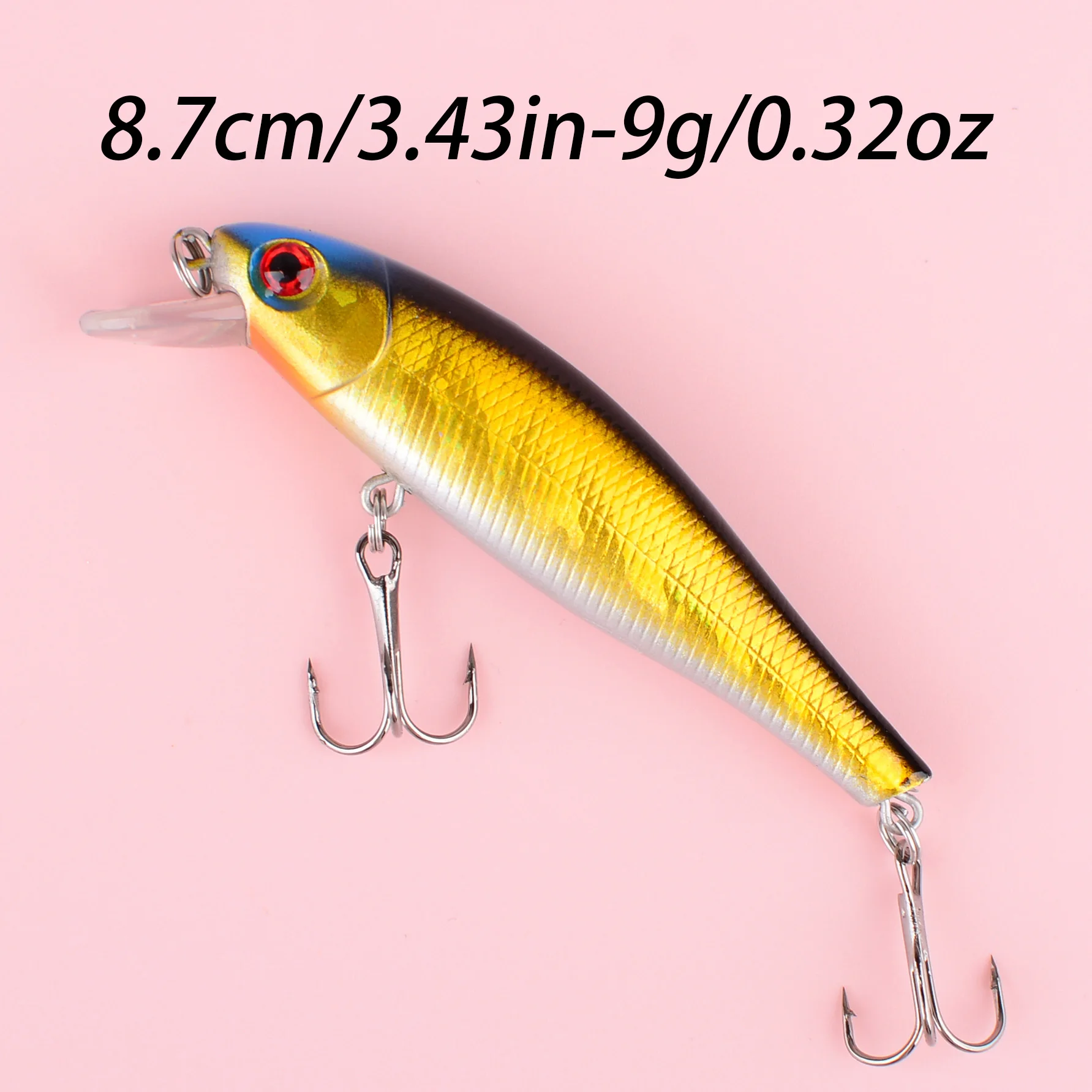 Wobbler Minnow flotante para pesca con acción nadadora - imagen 4