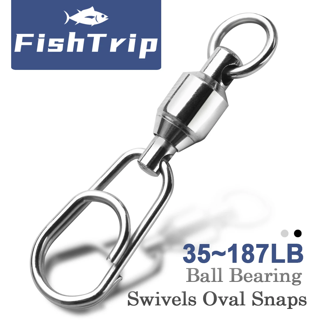Eslabón rápido ovalado con rodamientos FishTrip – Acero inoxidable - imagen 5