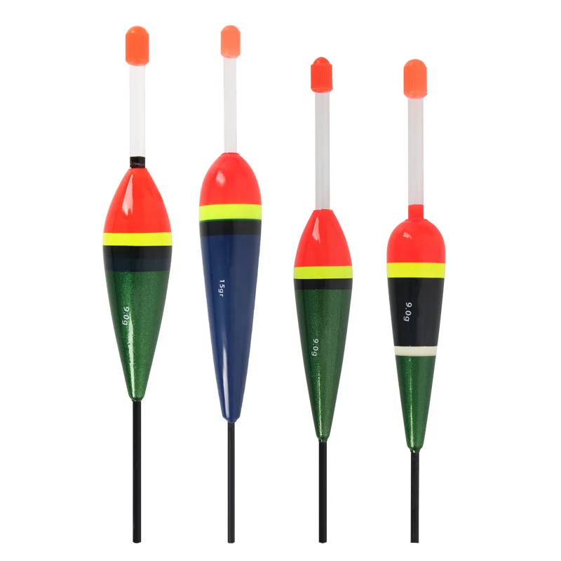 Flotador luminoso vertical de madera para pesca con larguero - imagen 3