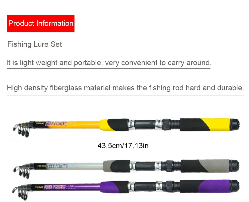 Accesorios de pesca incluidos en el kit FTK