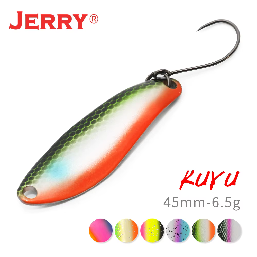 Señuelo cuchara Jerry Kuyu para trucha – Swimbait metálico giratorio
