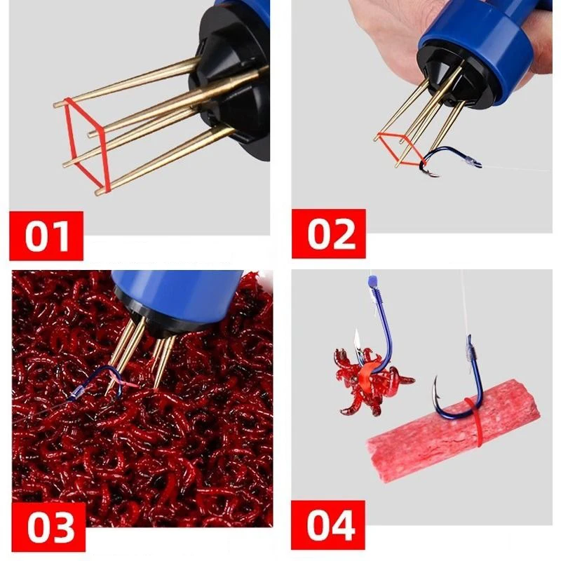 Clip de cebo para gusano de sangre – accesorio portátil para pesca - imagen 2