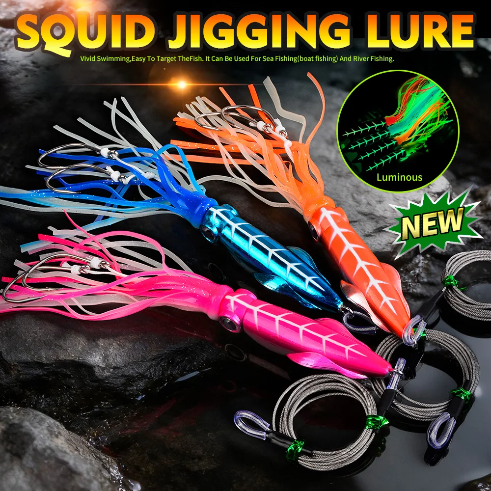 Señuelo fluorescente para pesca en agua salada