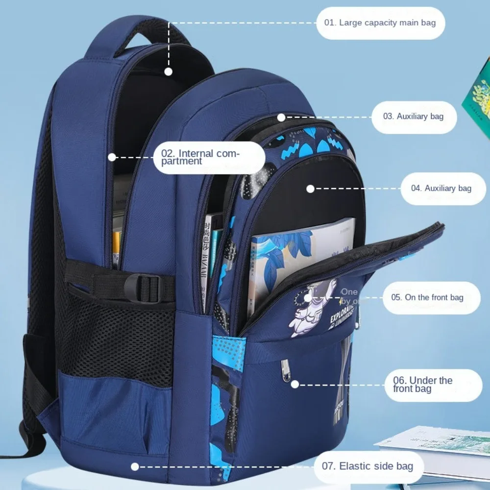 Mochila impermeable infantil astronauta ortopédica reflectante