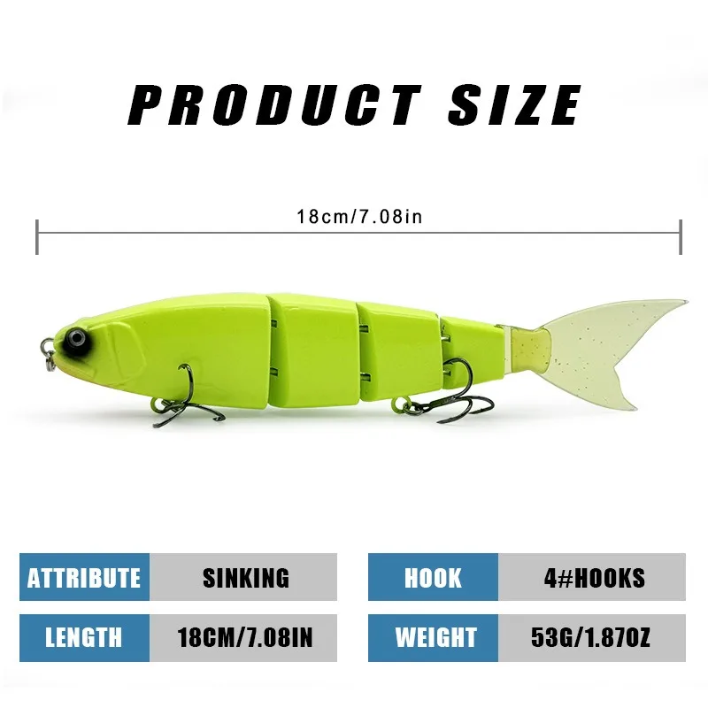 Balam 180mm – Señuelo articulado para jigging de lucio en agua dulce