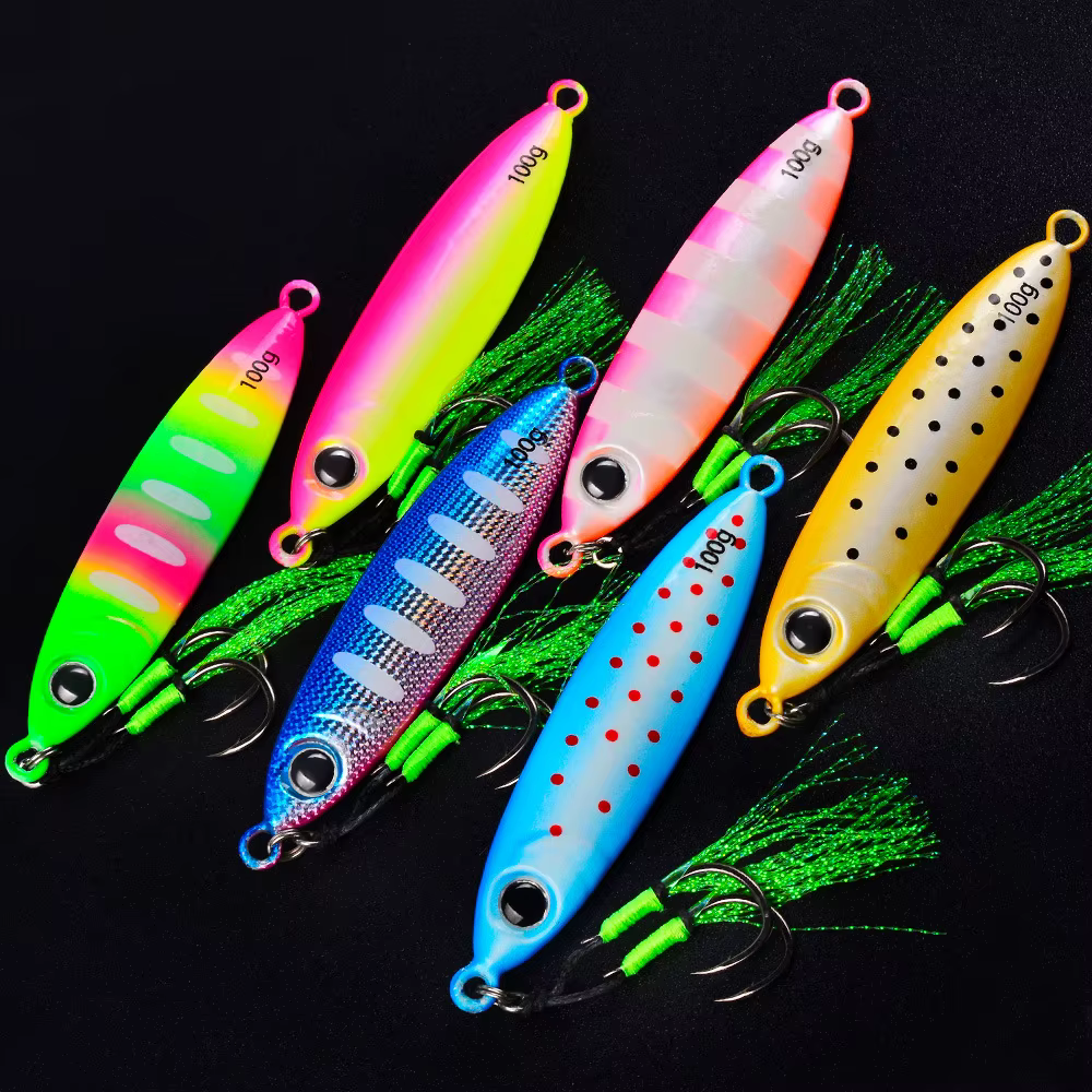 LHFSH Jig metálico luminoso de lance largo para pesca embarcada - imagen 5