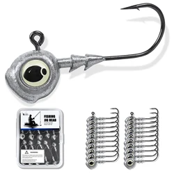 FREE FISHER Jig Head con ojo 3D luminoso para Texas y swimbaits