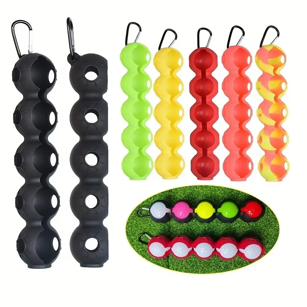 Soporte silicona para pelotas de golf con gancho y bolsa ligera - imagen 2