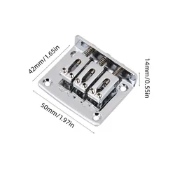 Puente de guitarra Hardtail ajustable zinc negro para reparación