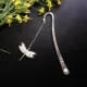 Marcapáginas metálico fluorescente con libélula y mariposa - imagen 4