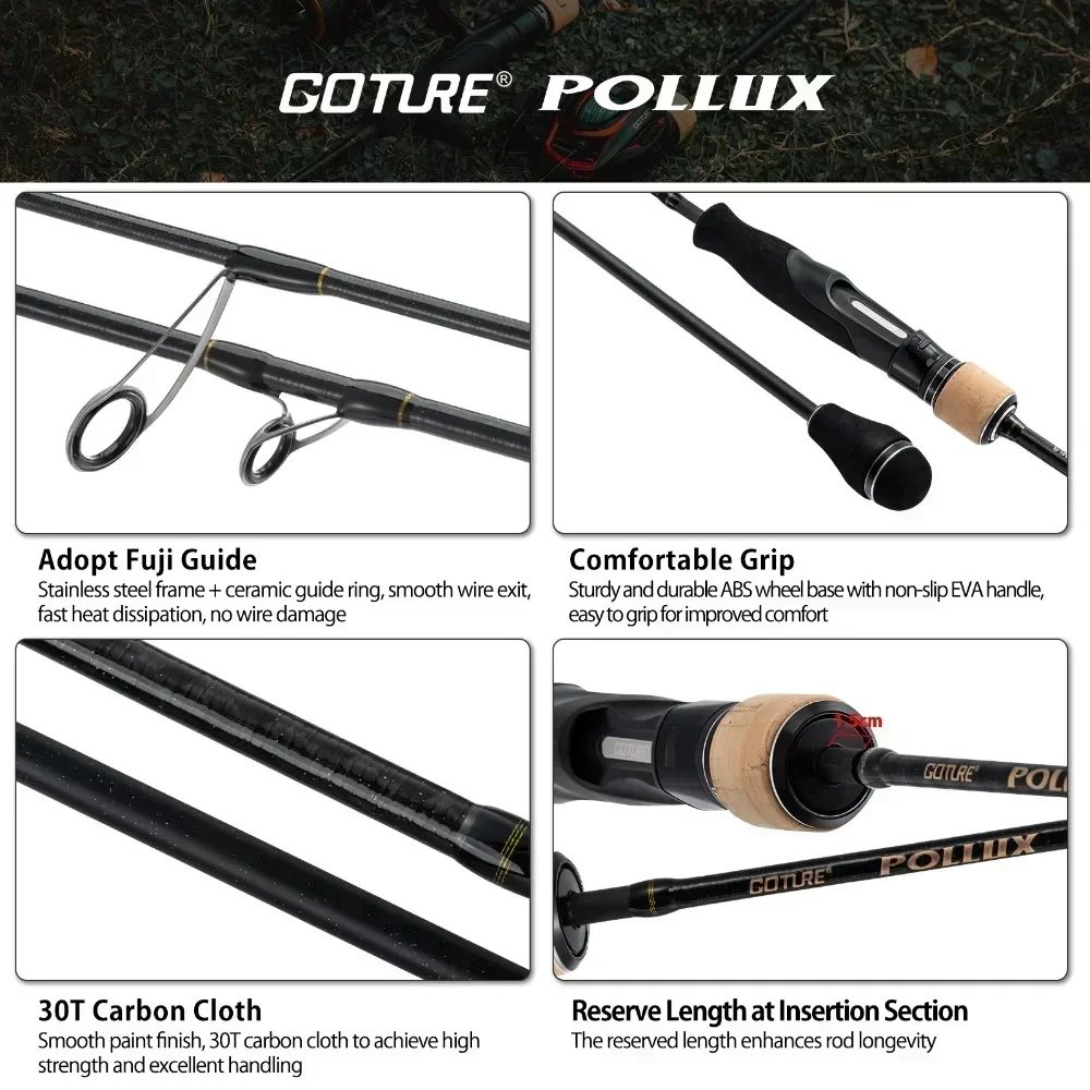 Caña POLLUX Slow Jigging con anillas Fuji para mar y embarcaciones - imagen 5
