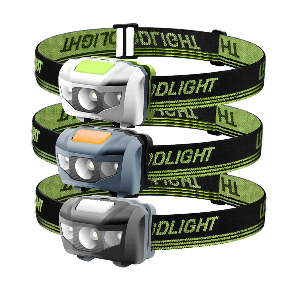 Frontal LED impermeable para pesca nocturna – 4 modos de luz