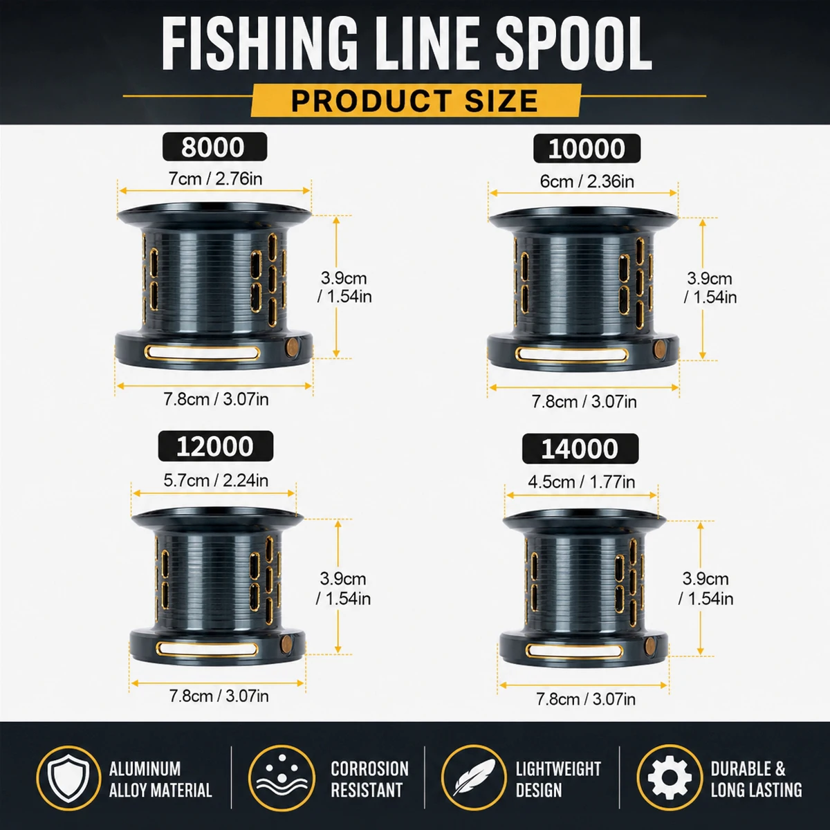 Carrete de Pesca NGS Surf con bobina de metal y freno - imagen 5