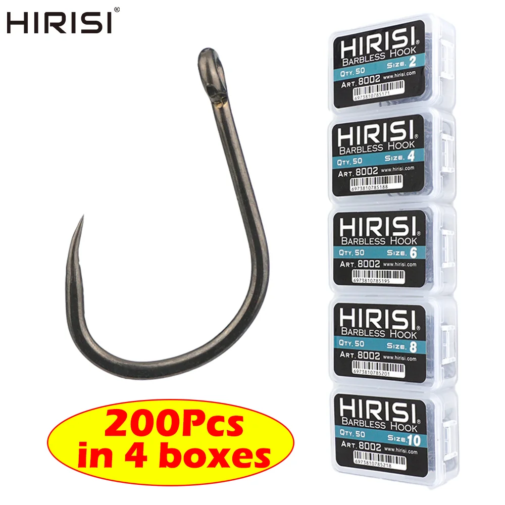 Anzuelos sin púas Hirisi PTFE acero inoxidable carbono - imagen 5