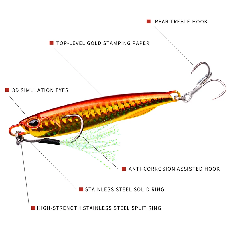 PROBEROS Jig Head con plomo para vinilo, dulce y salada - imagen 2