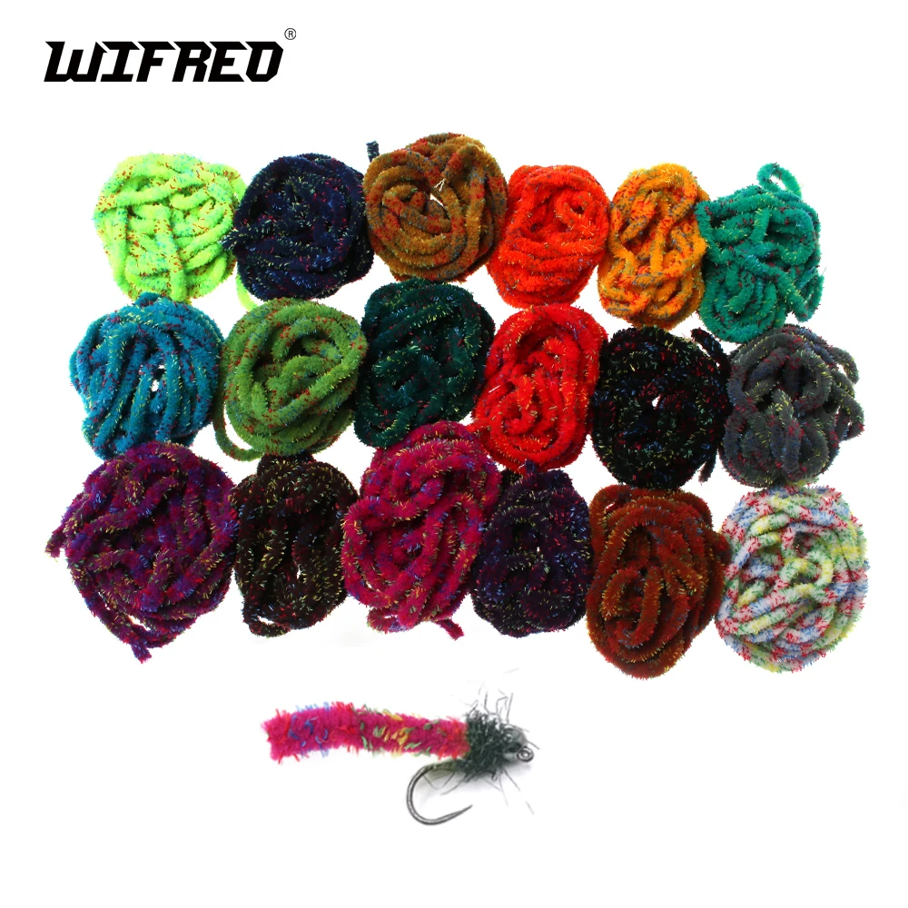 Wifreo Chenilla moteada para atado de moscas – Piedra y caddis - imagen 2