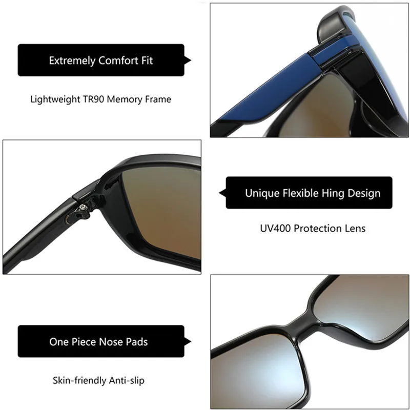 Gafas de sol polarizadas cuadradas Okuma – para pescar y conducir - imagen 3
