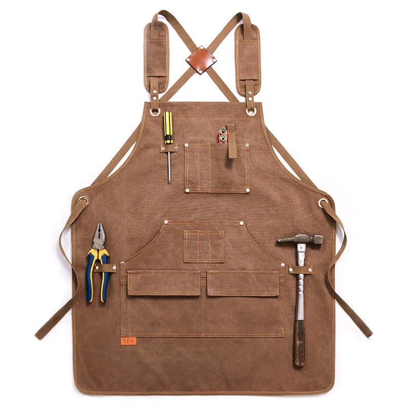 Delantal de trabajo unisex de lona resistente