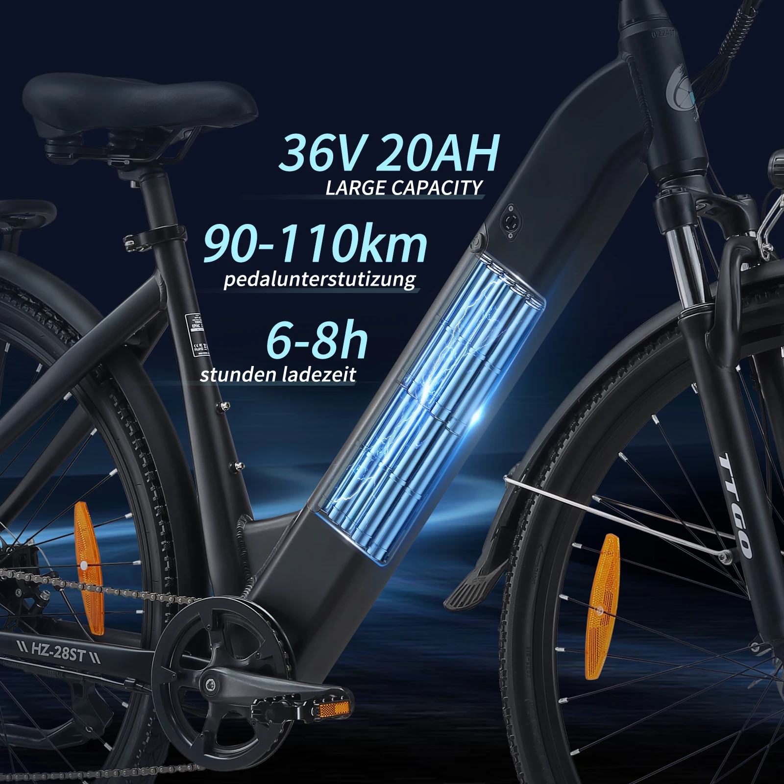 Bicicleta eléctrica TTGO de aluminio ligera para uso diario - imagen 2