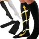Calcetines de compresión hasta la rodilla elásticos de color sólido - imagen 5